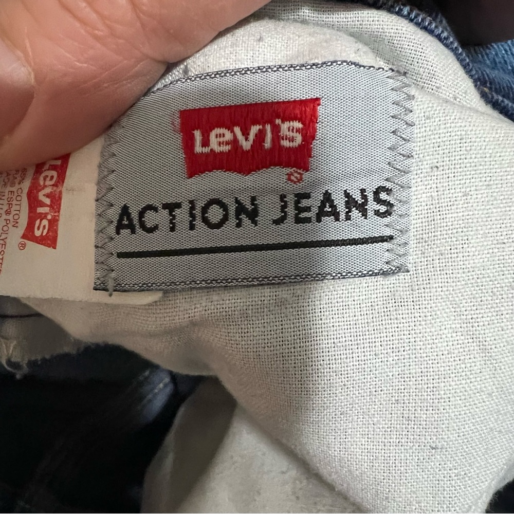Levi's Vintage 90’s Action Orange Tab High Rise Crop Straight Denim Jeans‎ - Picture 10 of 12